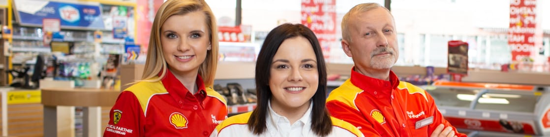 Working at shell station