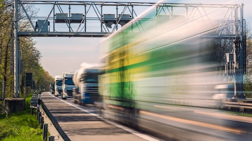 Lorries and toll bridge